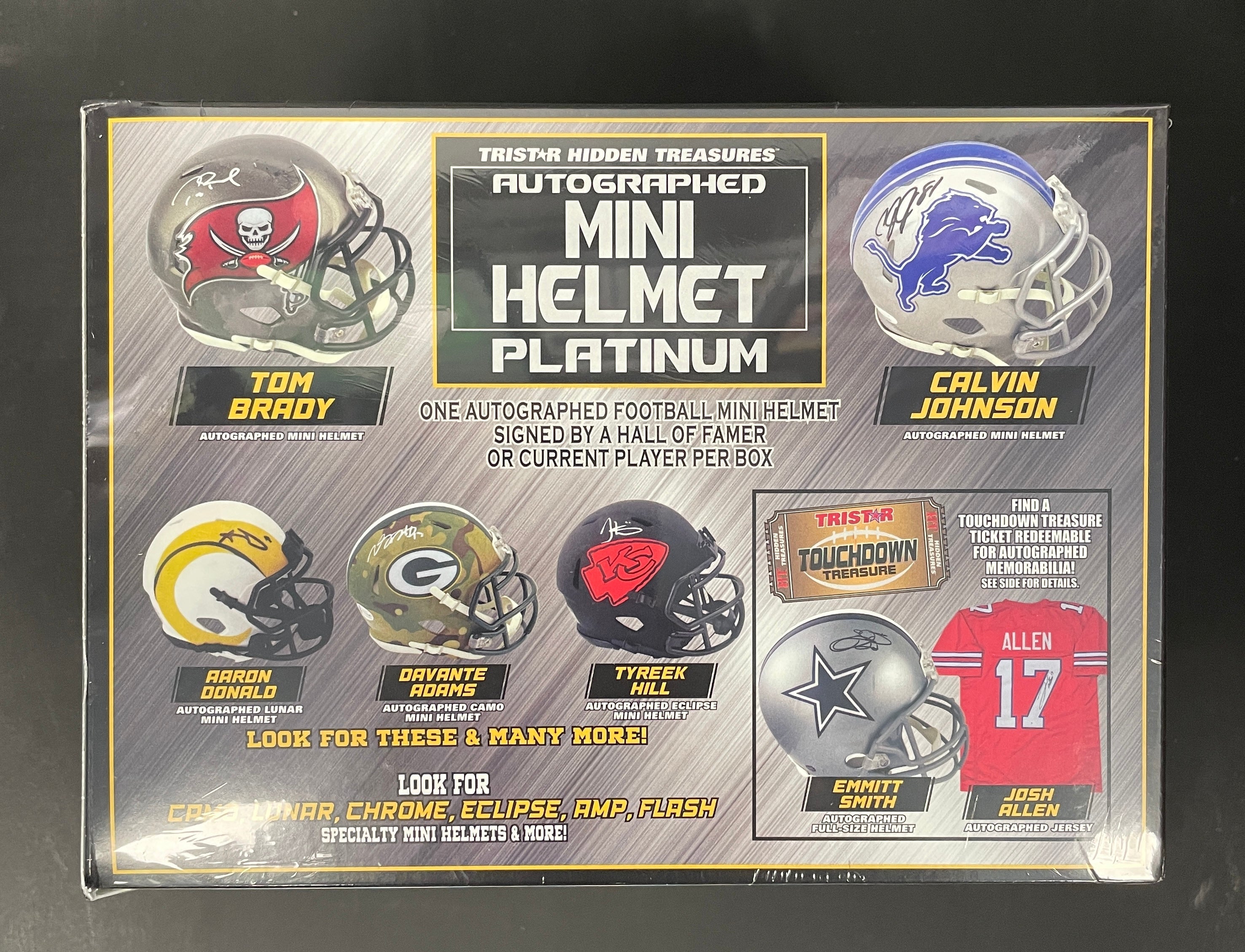 2021 Tristar Hidden Treasures Football Mini Helmet Platinum Edition Series 2 Box