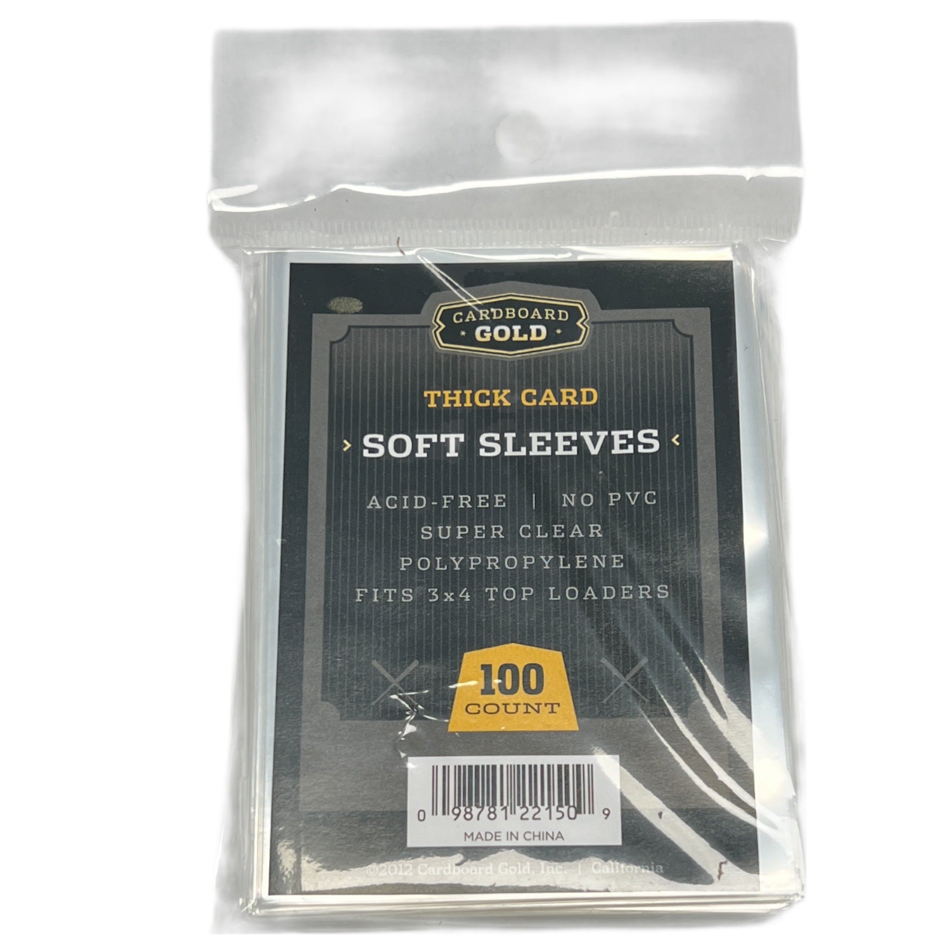 Cardboard Gold Thick Penny Sleeves 100 Count