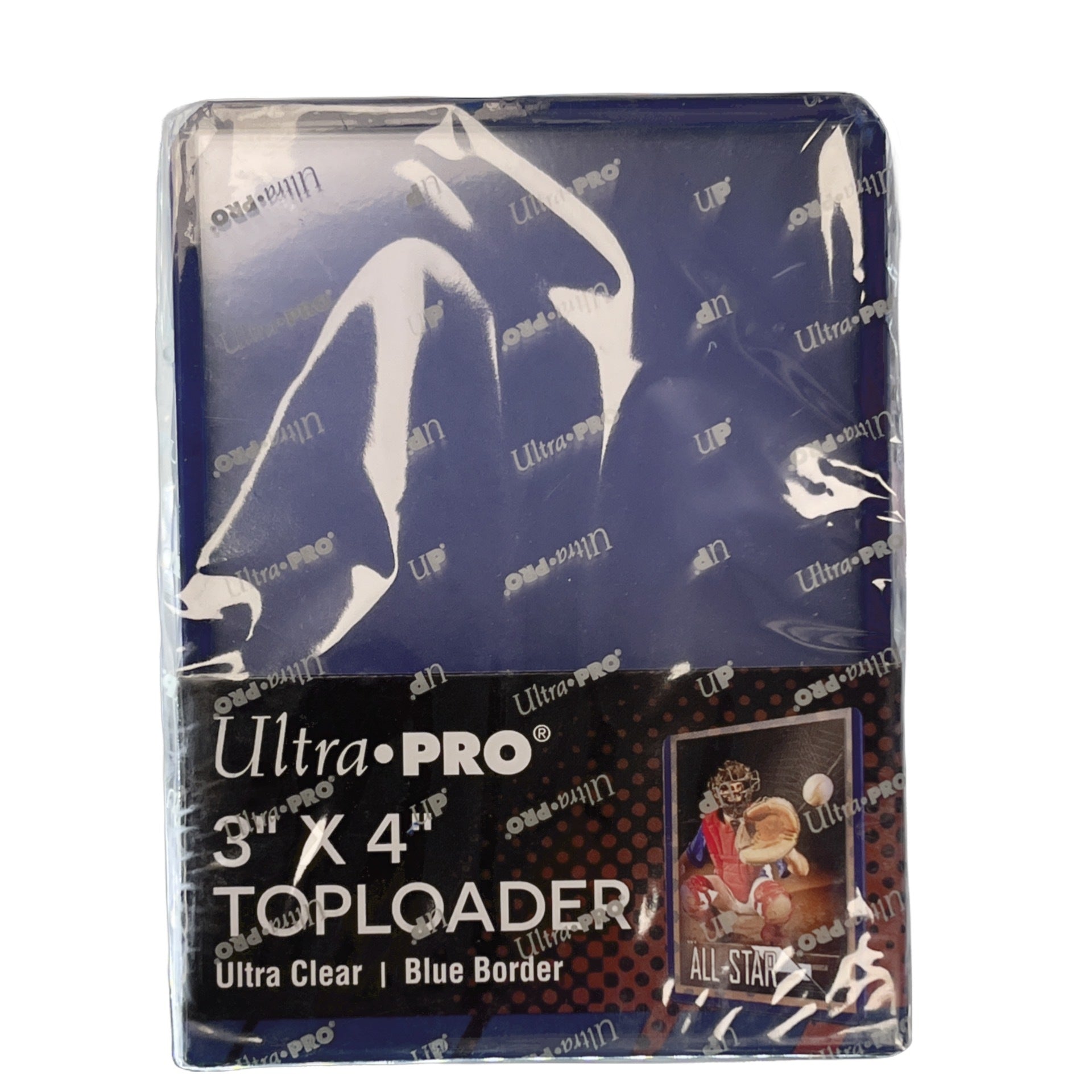 Ultra Pro 3x4 Blue Border Top Loader 25 Count