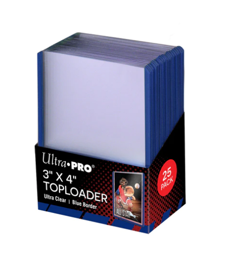 Ultra Pro 3x4 Blue Border Top Loader 25 Count