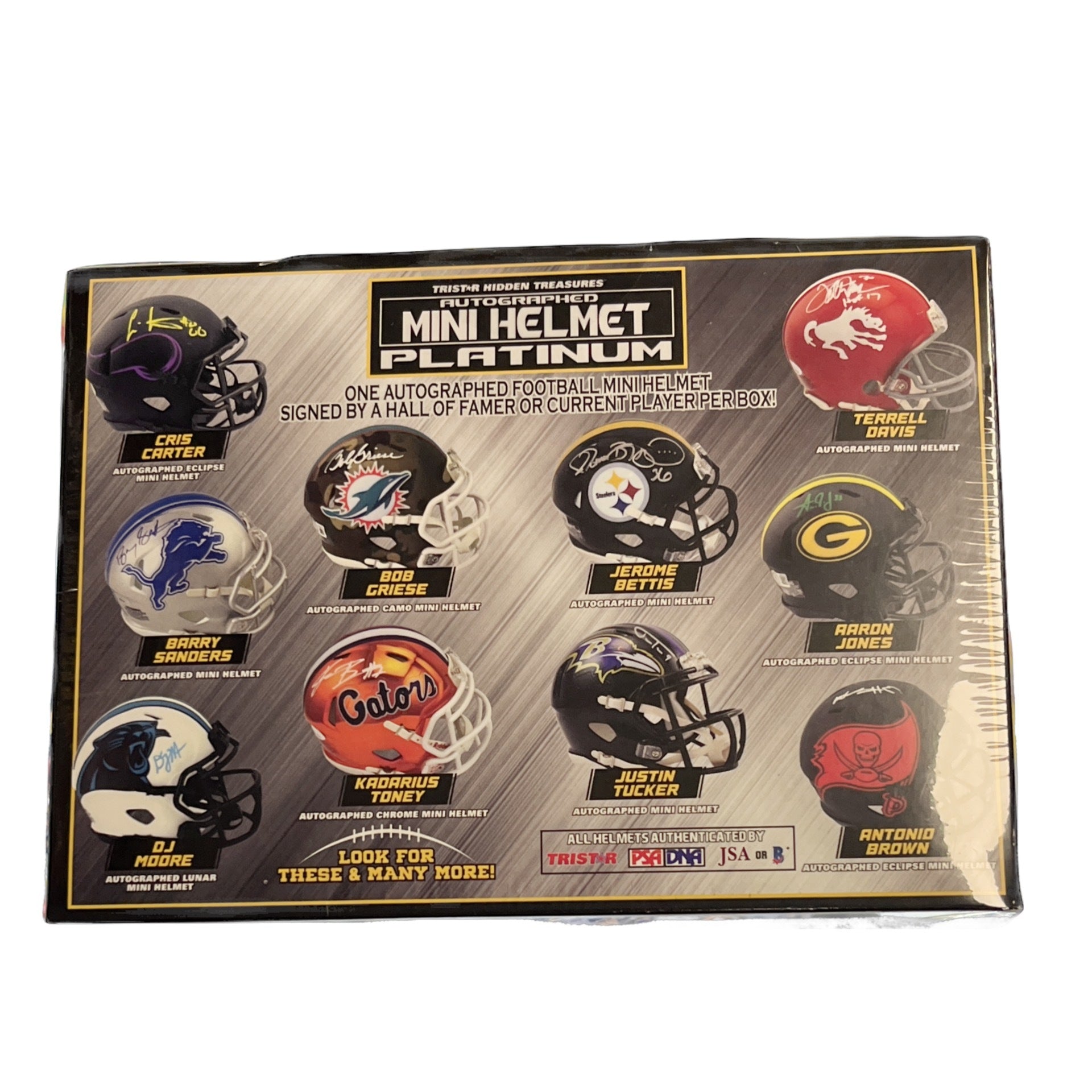 TRISTAR Hidden Treasures Autographed Mini Helmet Platinum