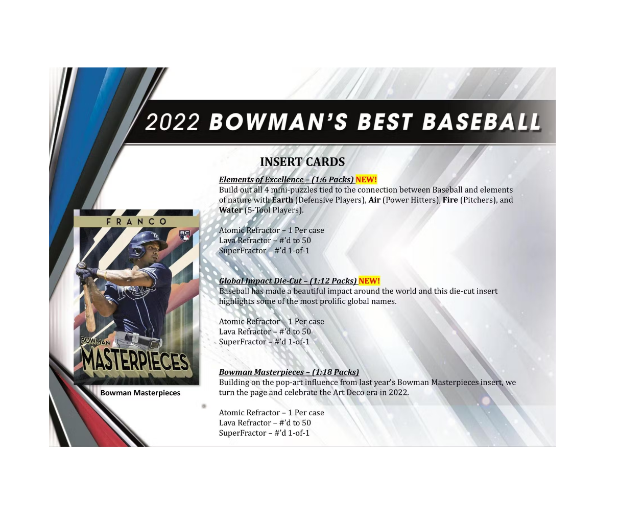 2022 Bowman's Best Baseball Hobby 8 Box Case