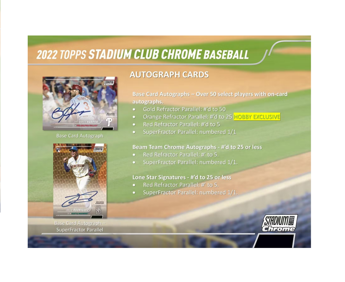 2022 Topps Stadium Club Chrome Baseball Hobby Box