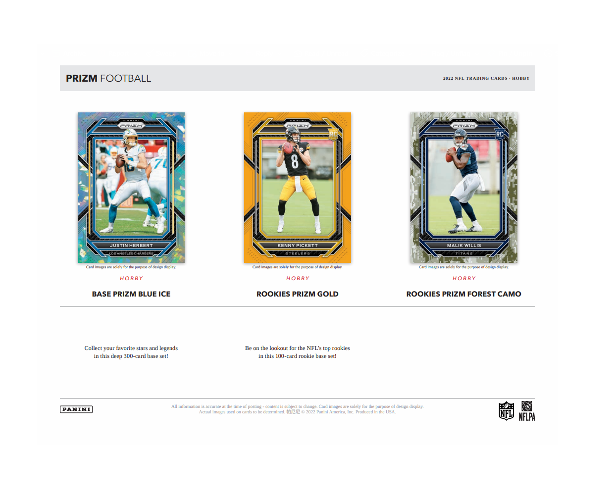 2022 Panini Prizm Football Hobby Box