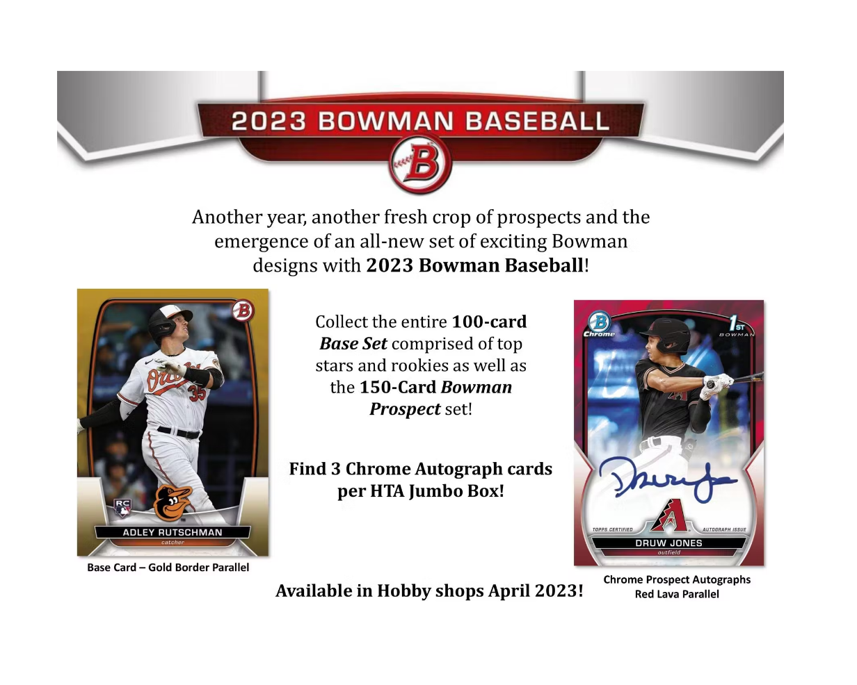 2023 Bowman Baseball Hobby Jumbo 8 Box Case