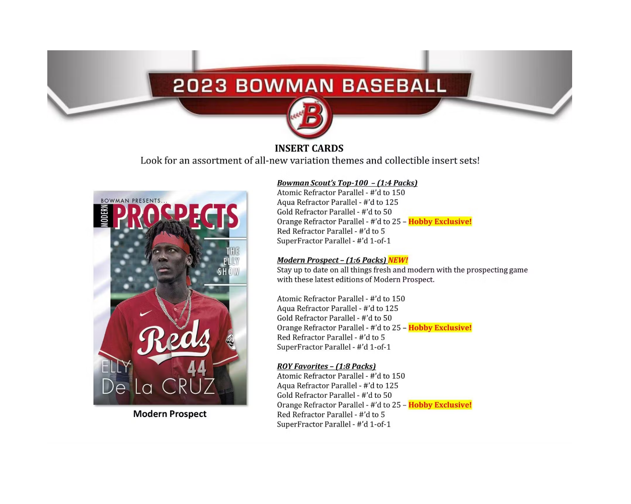2023 Bowman Baseball Hobby Jumbo 8 Box Case