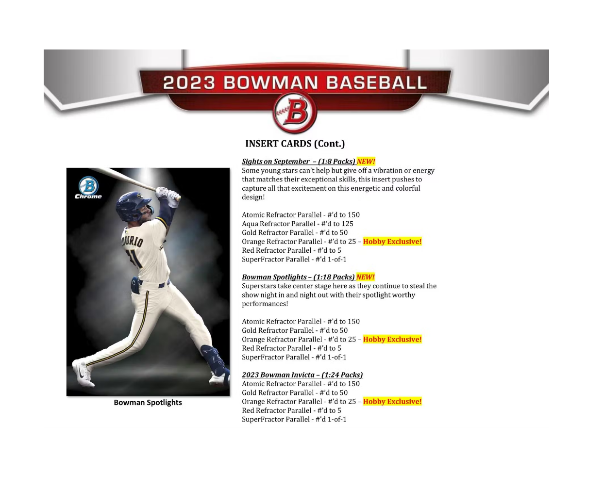 2023 Bowman Baseball Hobby Jumbo 8 Box Case