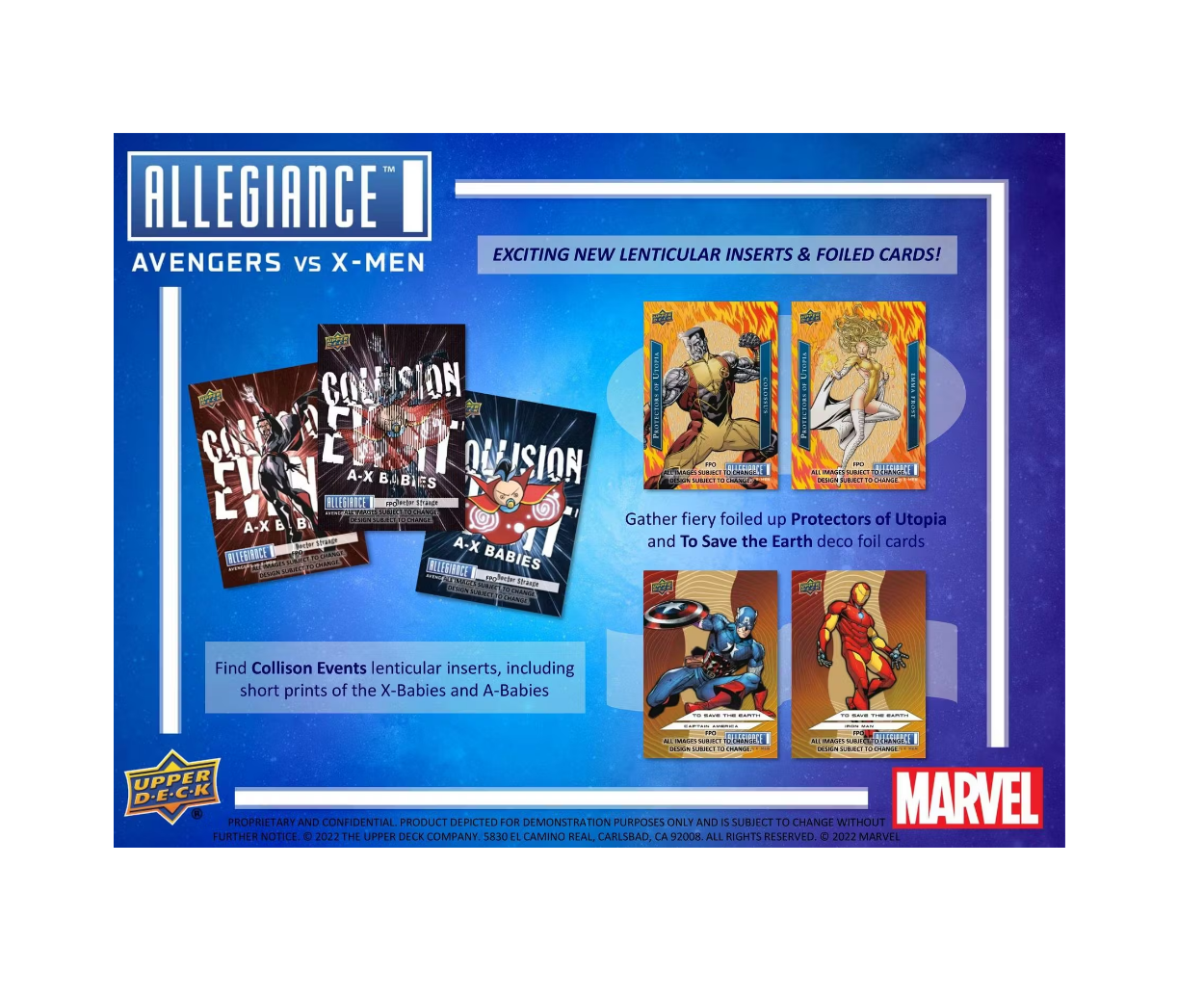 2023 Upper Deck Allegiance Avengers vs X-Men Hobby Box