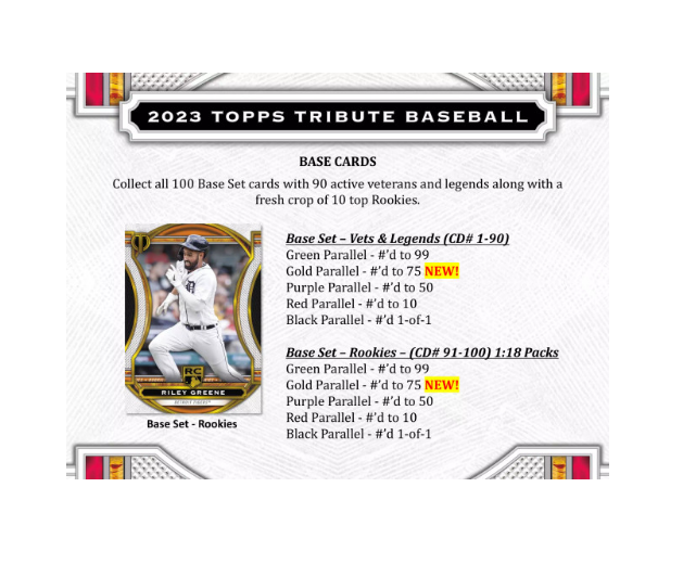 2023 Topps Tribute Baseball Hobby Box