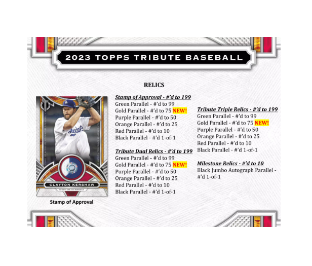 2023 Topps Tribute Baseball Hobby Box