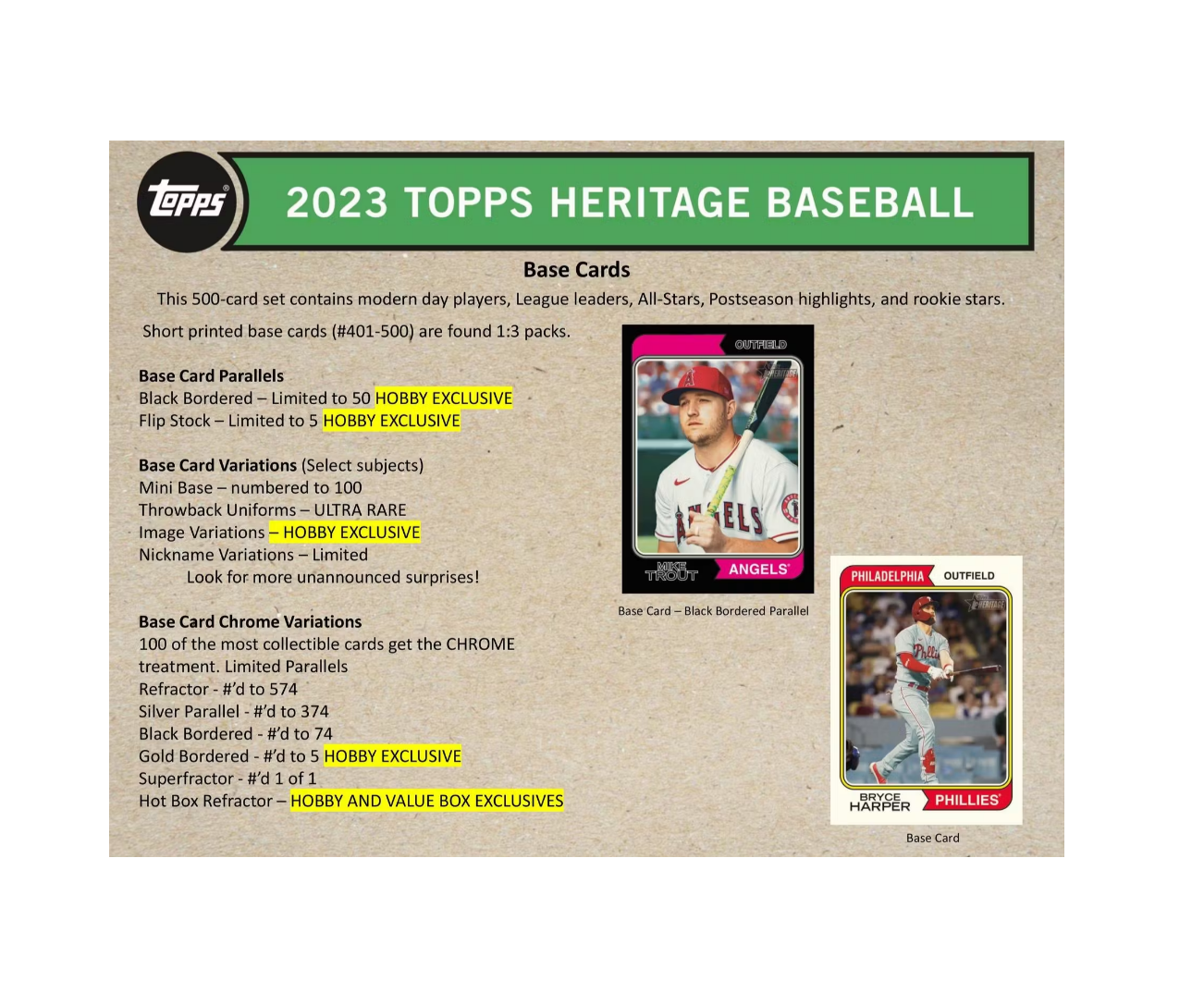 2023 Topps Heritage Baseball Hobby Box