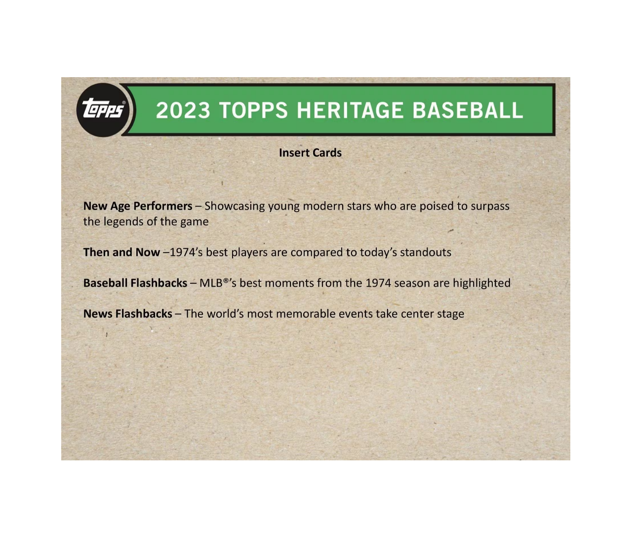 2023 Topps Heritage Baseball Hobby Box