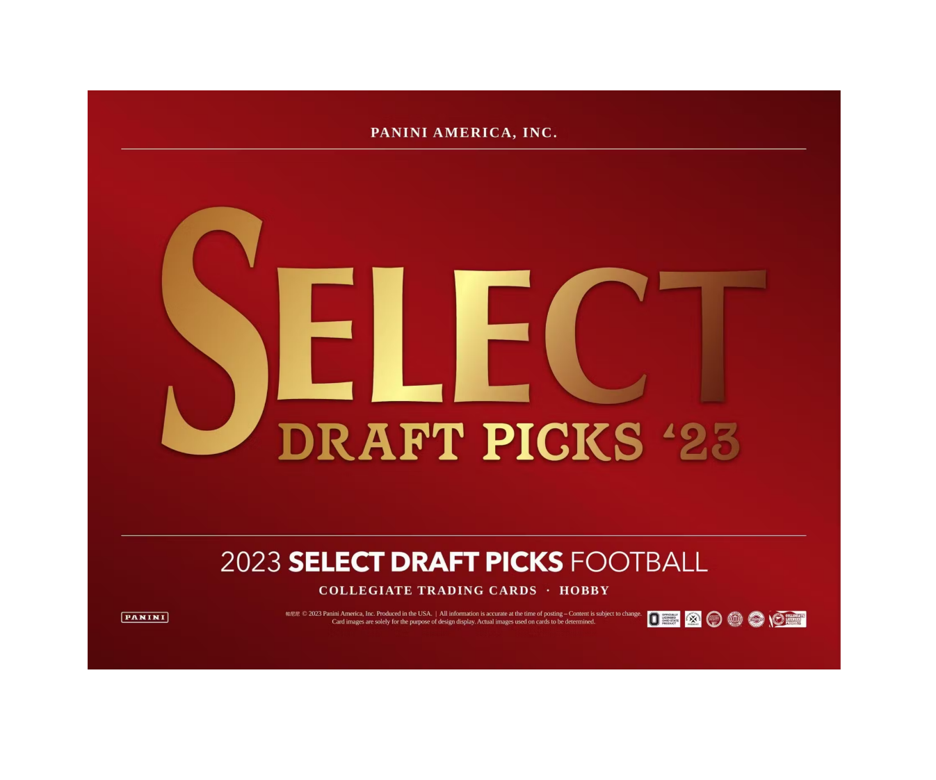 2023 Panini Select Draft Picks Football Hobby Box