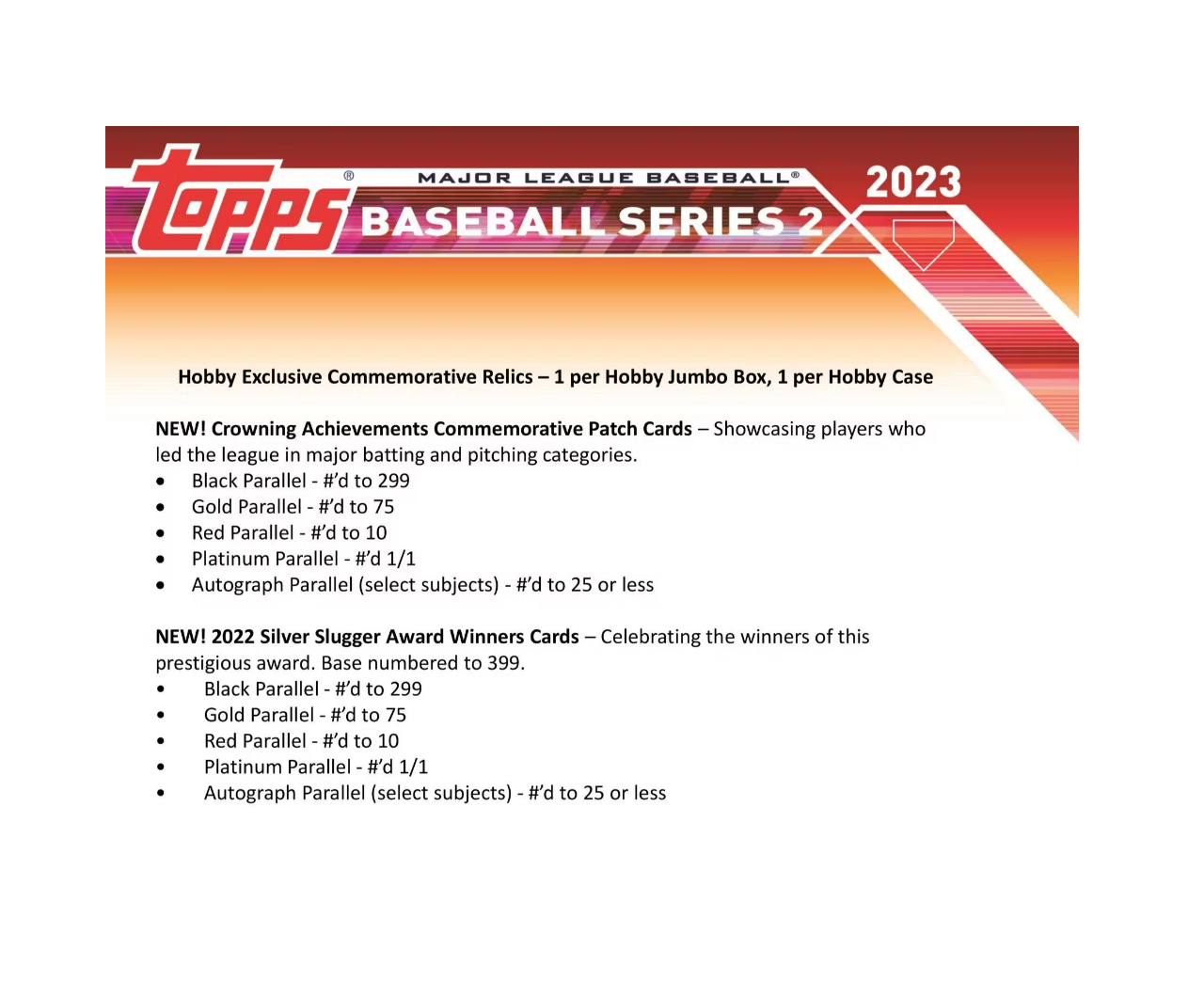2023 Topps Series 2 Baseball Hobby 12 Box Case