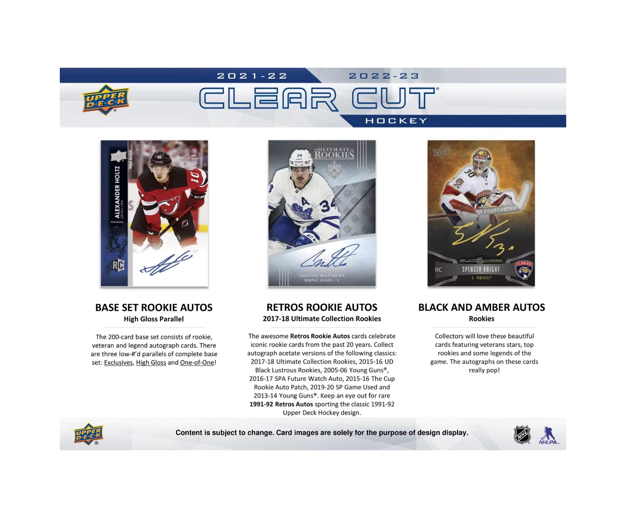 2022-23 Upper Deck Clear Cut Hockey Hobby Box