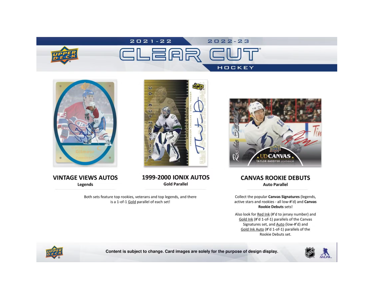 2022-23 Upper Deck Clear Cut Hockey Hobby Box