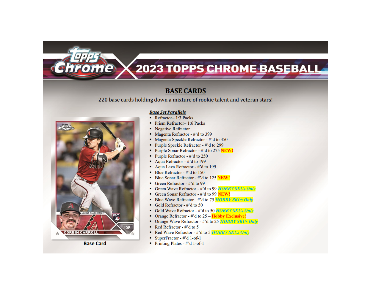 2023 Topps Chrome Baseball Hobby 12 Box Case