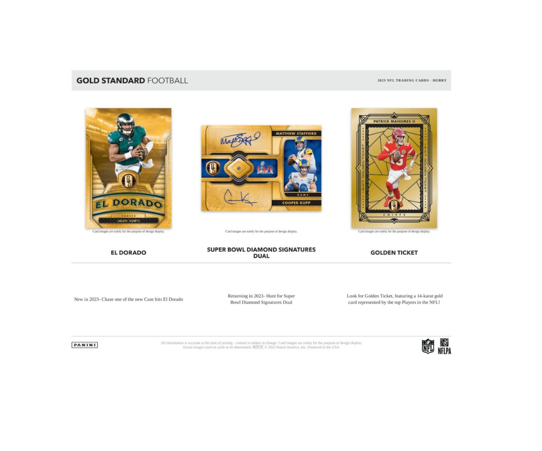 2023 Panini Gold Standard Football Hobby Box