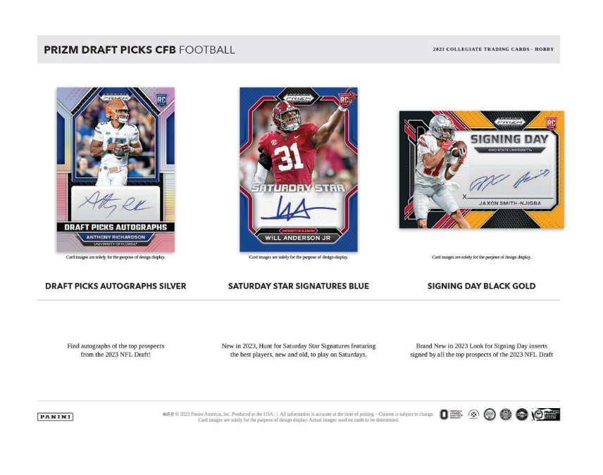 2023 Panini Prizm Draft Picks Collegiate Football Hobby Box