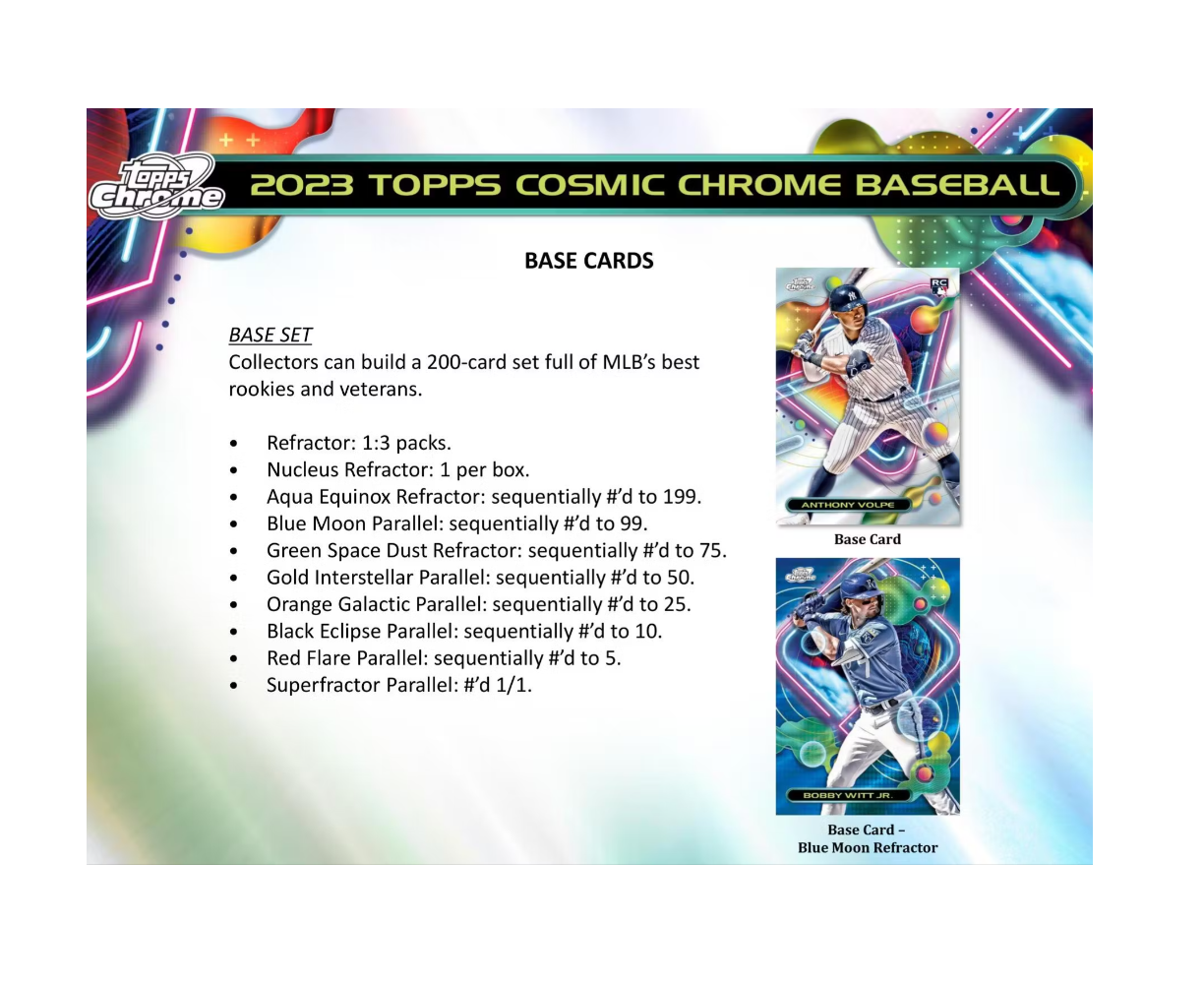 2023 Topps Cosmic Chrome Baseball Hobby Box