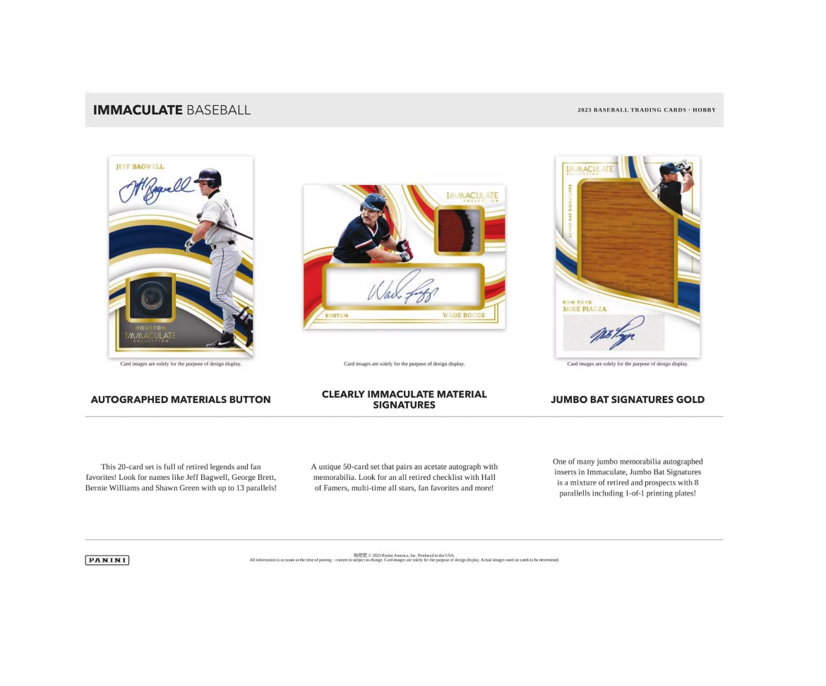 2023 Panini Immaculate Collection Baseball Hobby Box