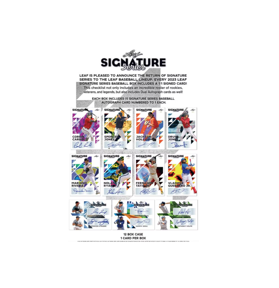 2023 Leaf Signature Series Baseball Hobby 12 Box Case
