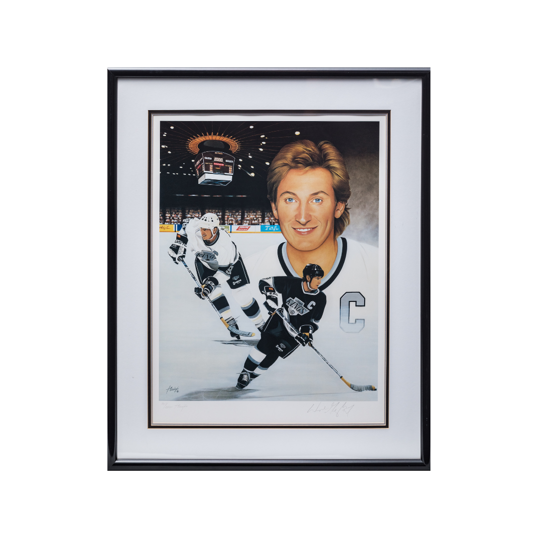 Signed Wayne Gretzky "The Great One" Limited Edition Print COA #757/2000
