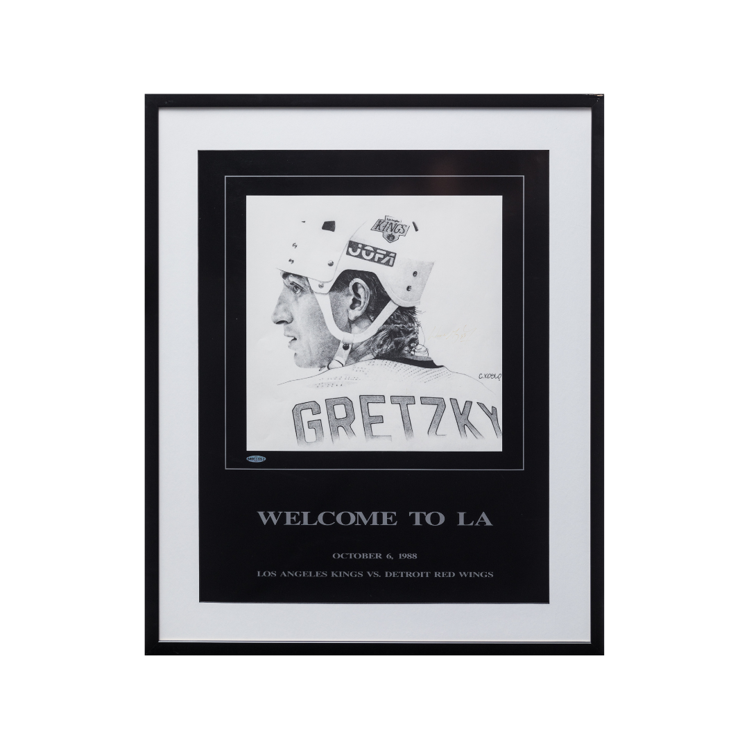 Wayne Gretzky "Welcome to LA, October 6, 1988" Poster COA Upper Deck