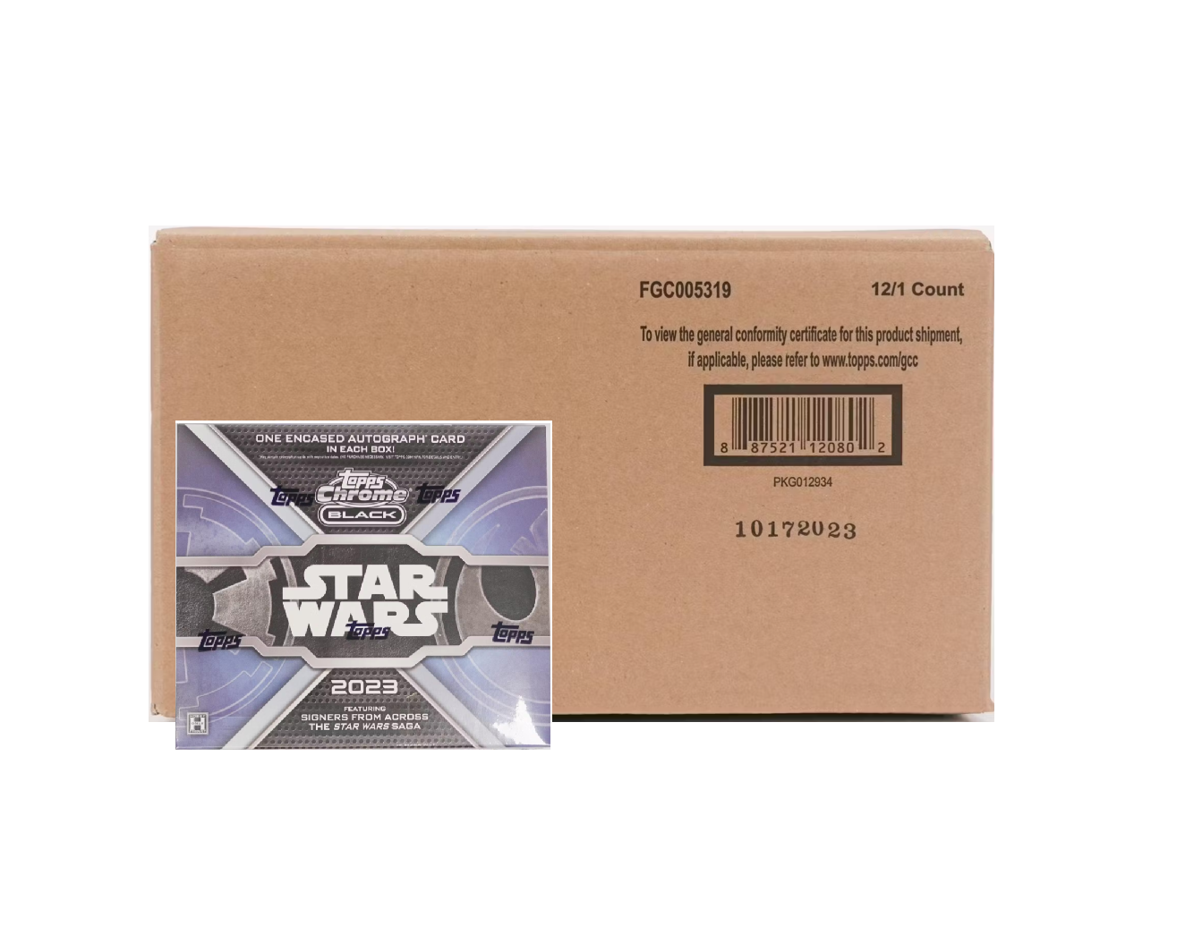 2023 Topps Star Wars Chrome Black Hobby 12 Box Case