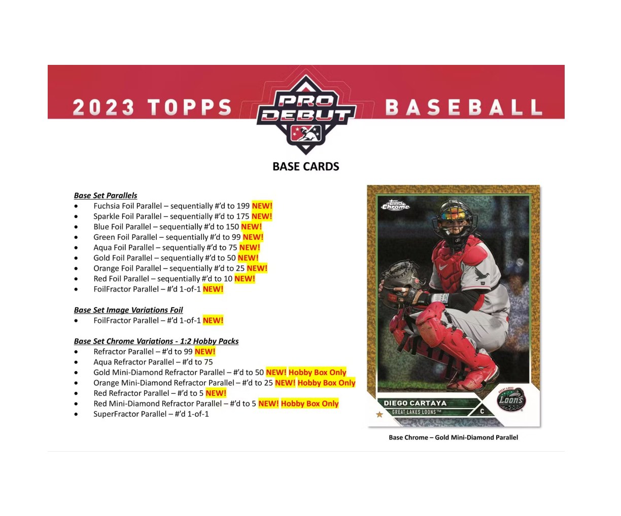 2023 Topps Pro Debut Baseball Hobby Jumbo 8 Box Case