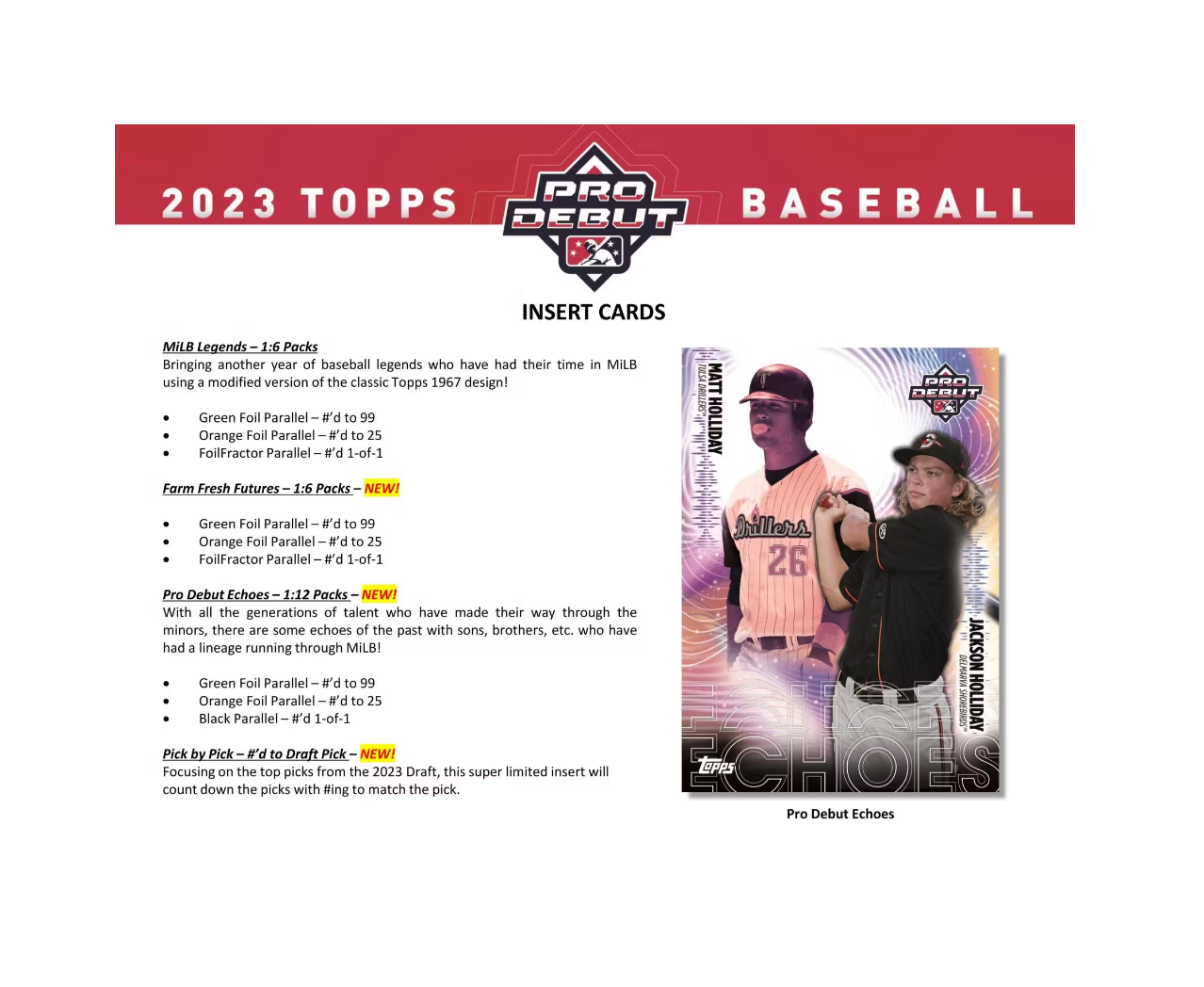 2023 Topps Pro Debut Baseball Hobby Jumbo 8 Box Case