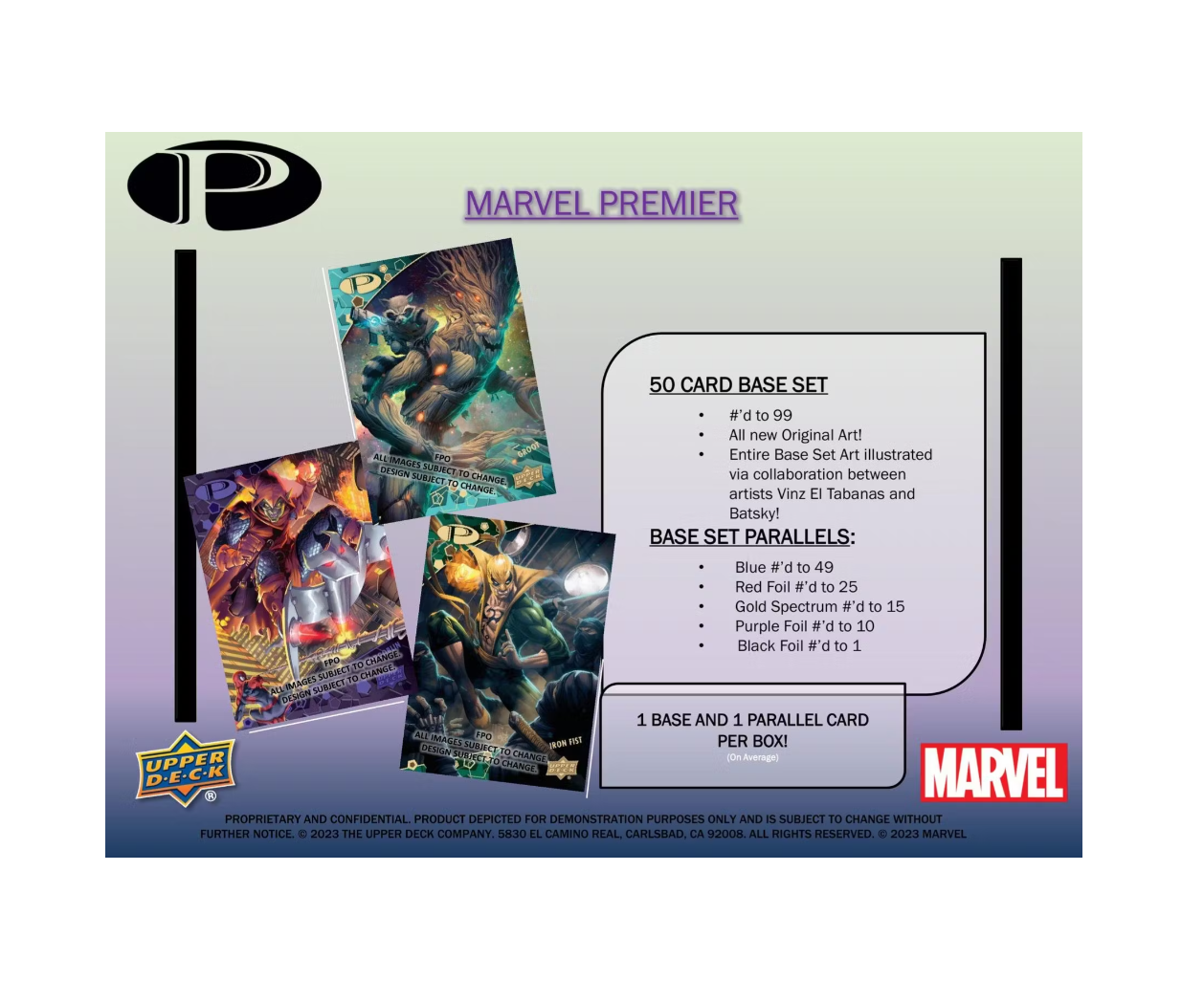 2023 Upper Deck Marvel Premier Hobby Box