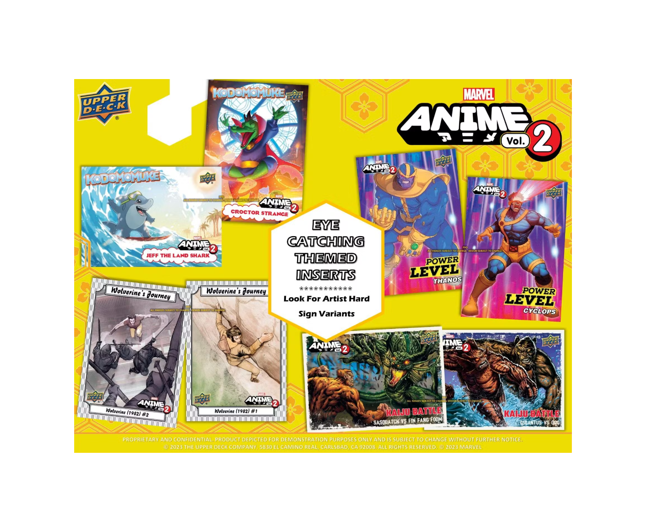 2023 Upper Deck Marvel Anime Vol. 2 Hobby 8 Box Case