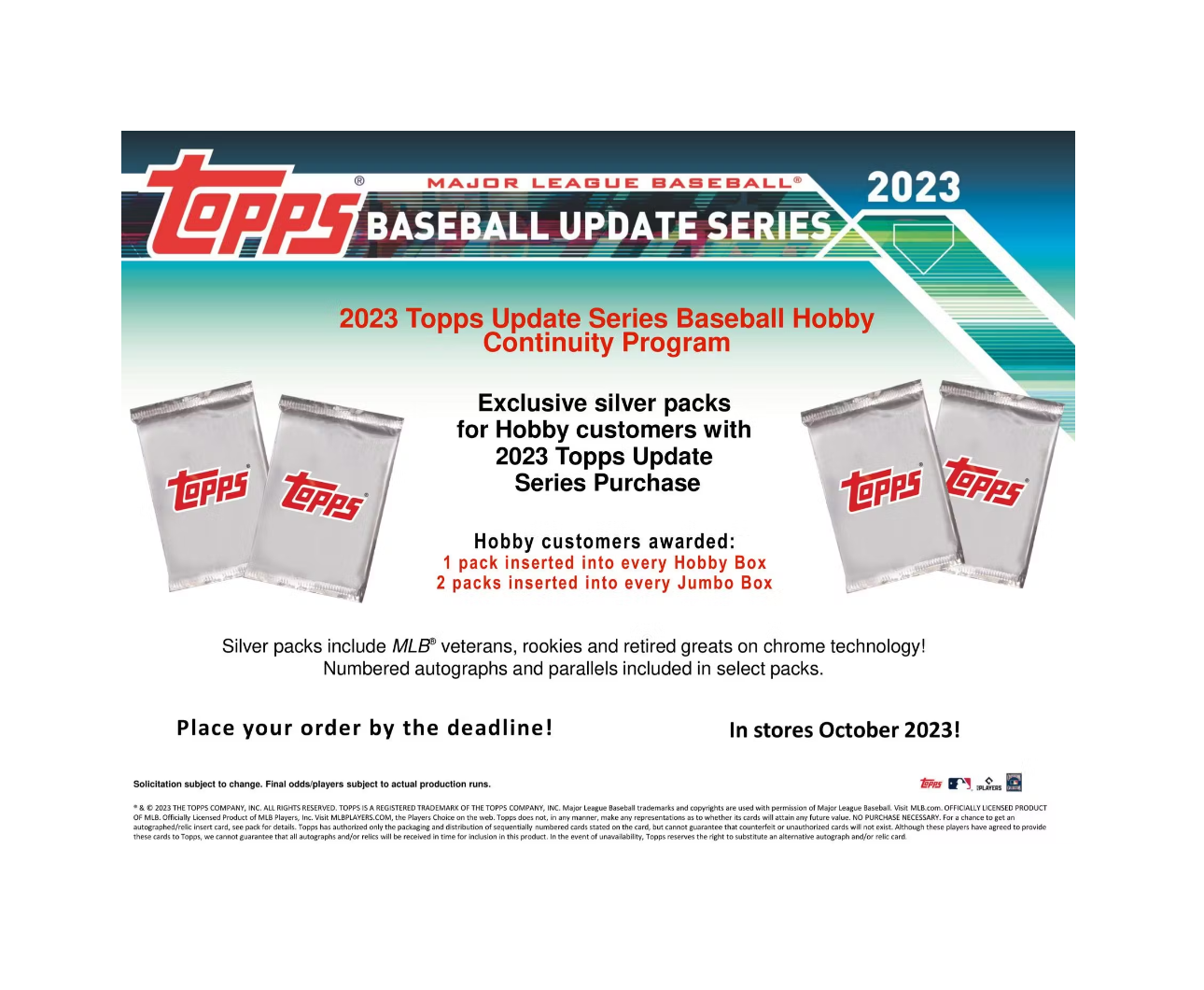 2023 Topps Update Series Baseball Hobby Jumbo 6 Box Case