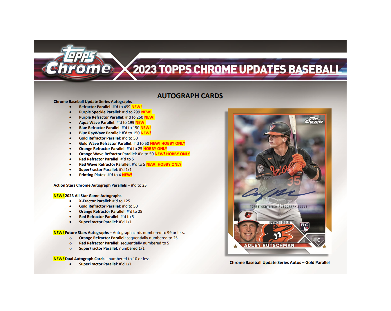 2023 Topps Chrome Update Series Baseball Hobby 6-Box Case