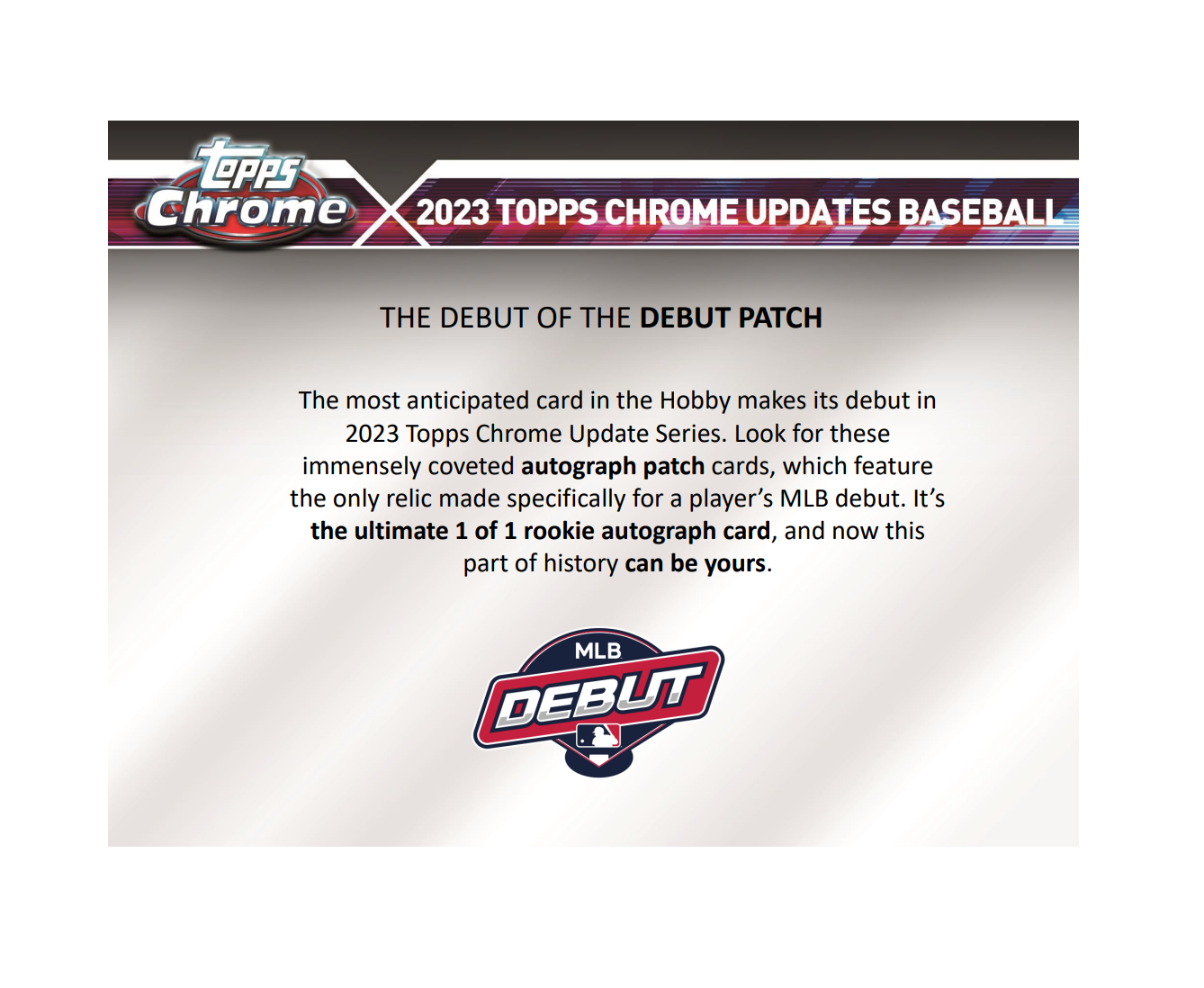 2023 Topps Chrome Update Series Baseball Breaker's Delight Box