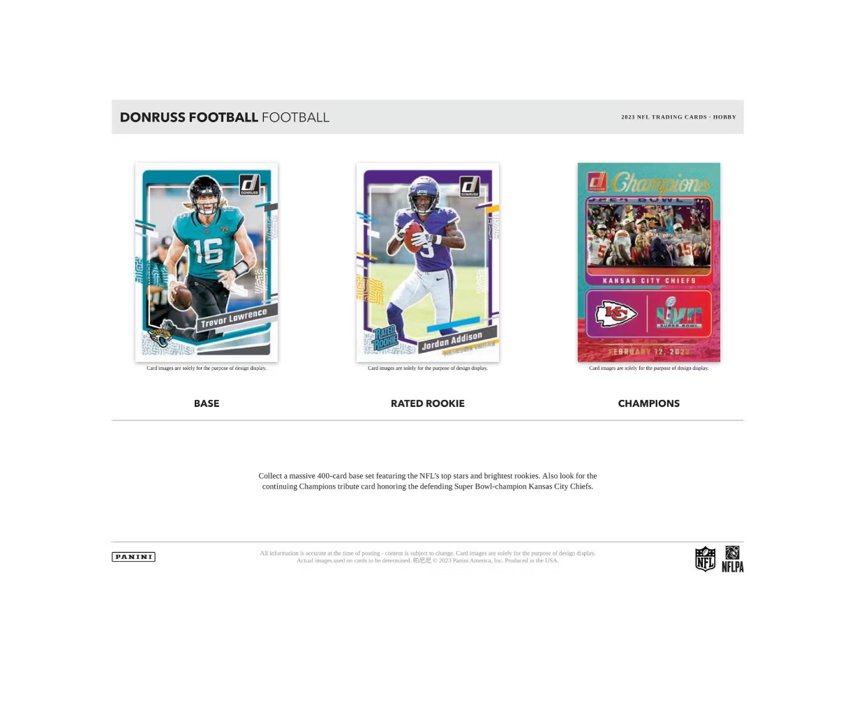 2023 Panini Donruss Football Hobby 18 Box Case