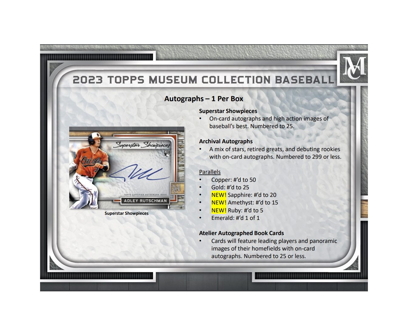 2023 Topps Museum Collection Baseball Hobby 12 Box Case