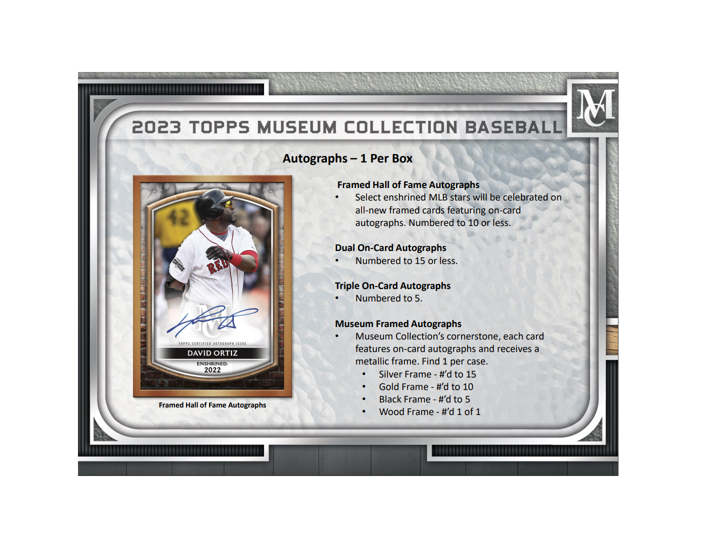 2023 Topps Museum Collection Baseball Hobby 12 Box Case