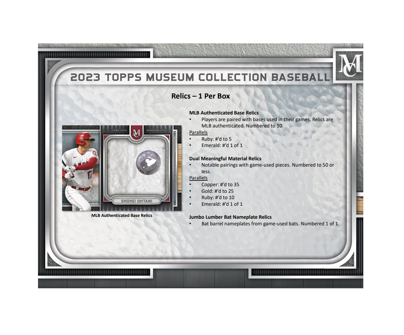 2023 Topps Museum Collection Baseball Hobby 12 Box Case
