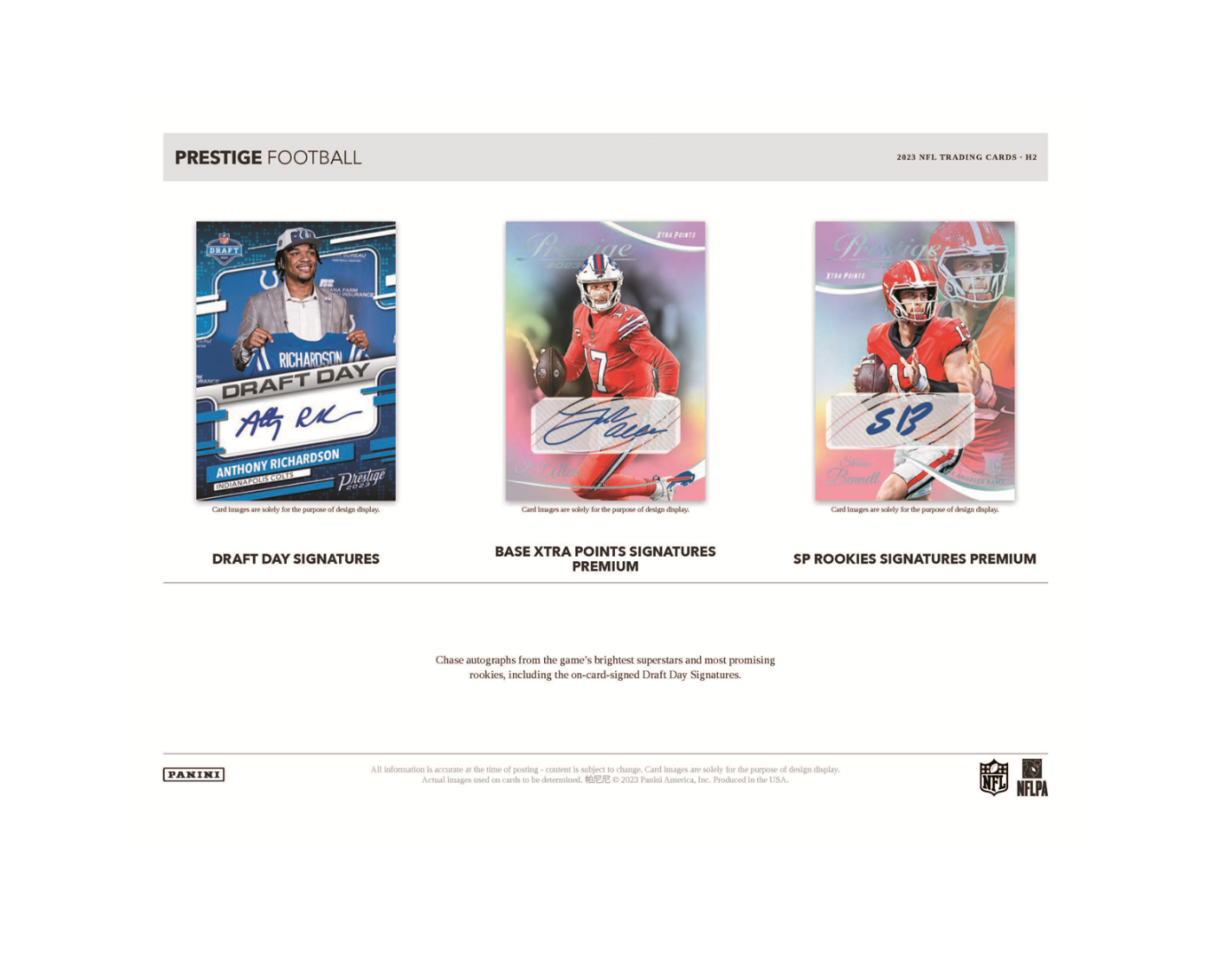 2023 Panini Prestige Football H2 Hobby Box