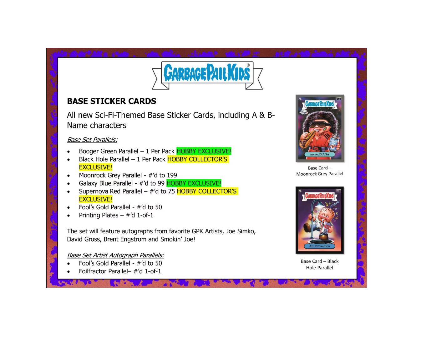2023 Topps Garbage Pail Kids Series 2 InterGOOlactic Mayhem Hobby Box