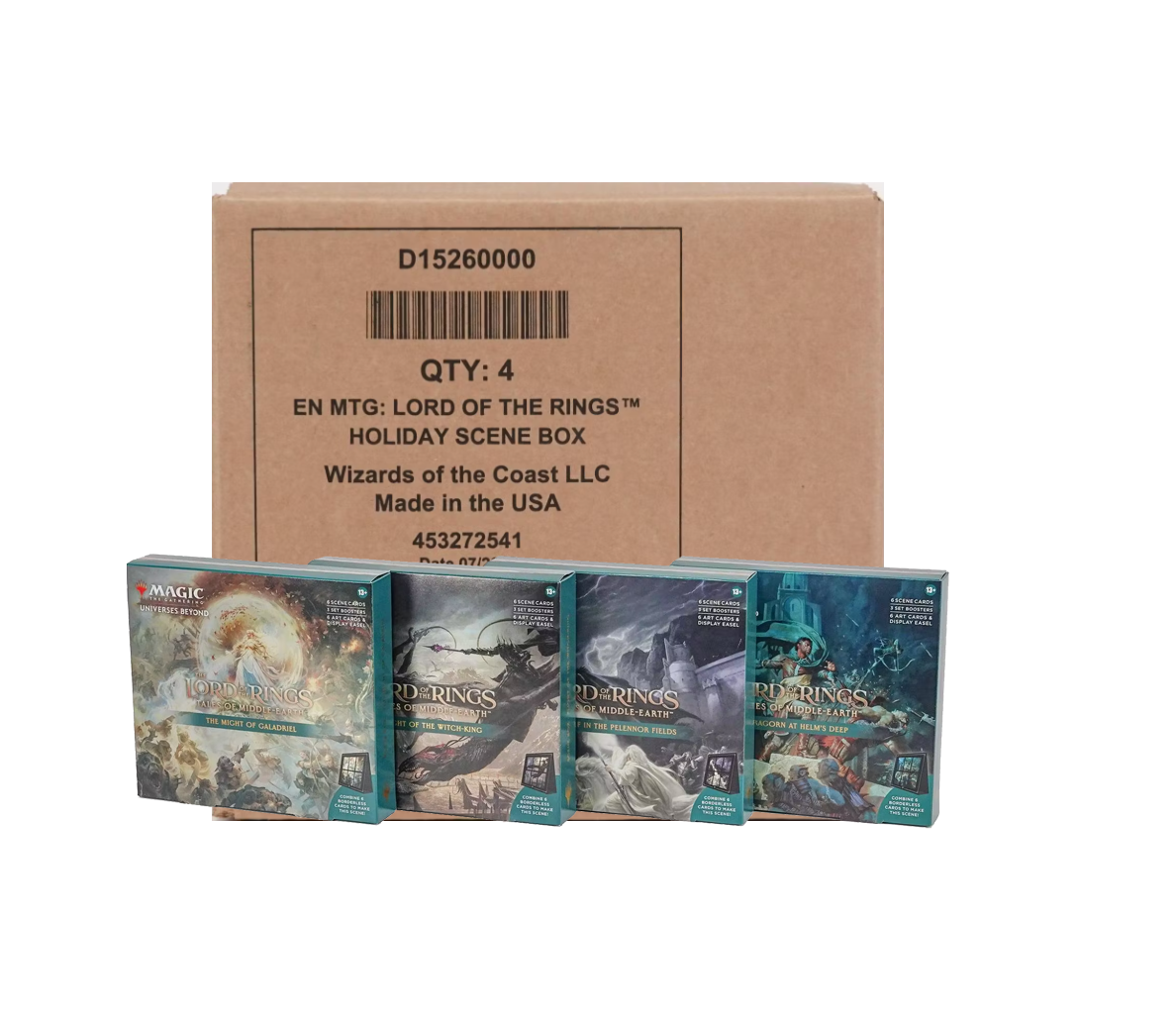 Magic the Gathering LOTR Holiday Tales of Middle earth Scene Box Set of 4