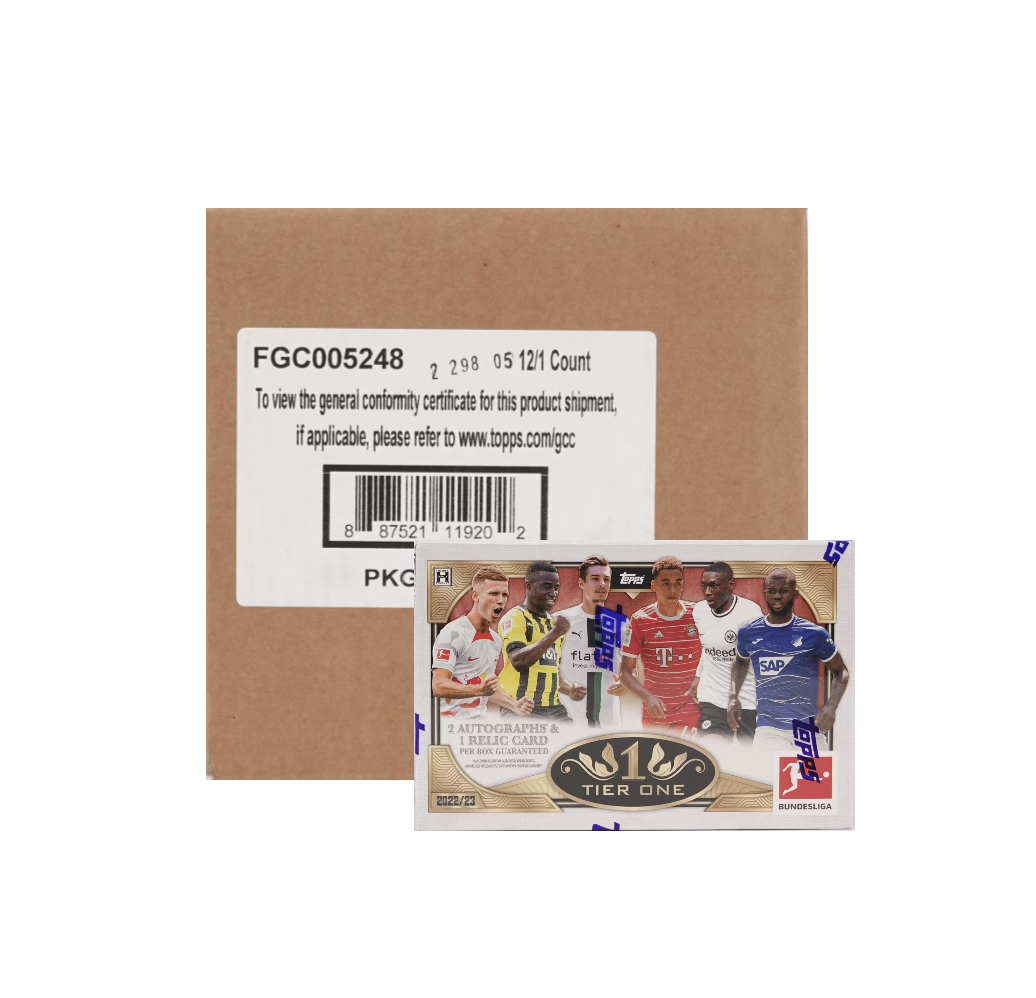 2022/23 Topps Tier One Bundesliga Soccer Hobby 12 Box Case