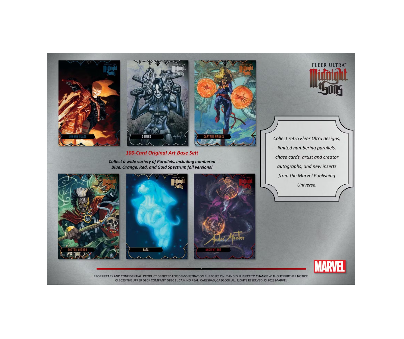 2023 Fleer Ultra Marvel Midnight Sons Hobby 12-Box Case