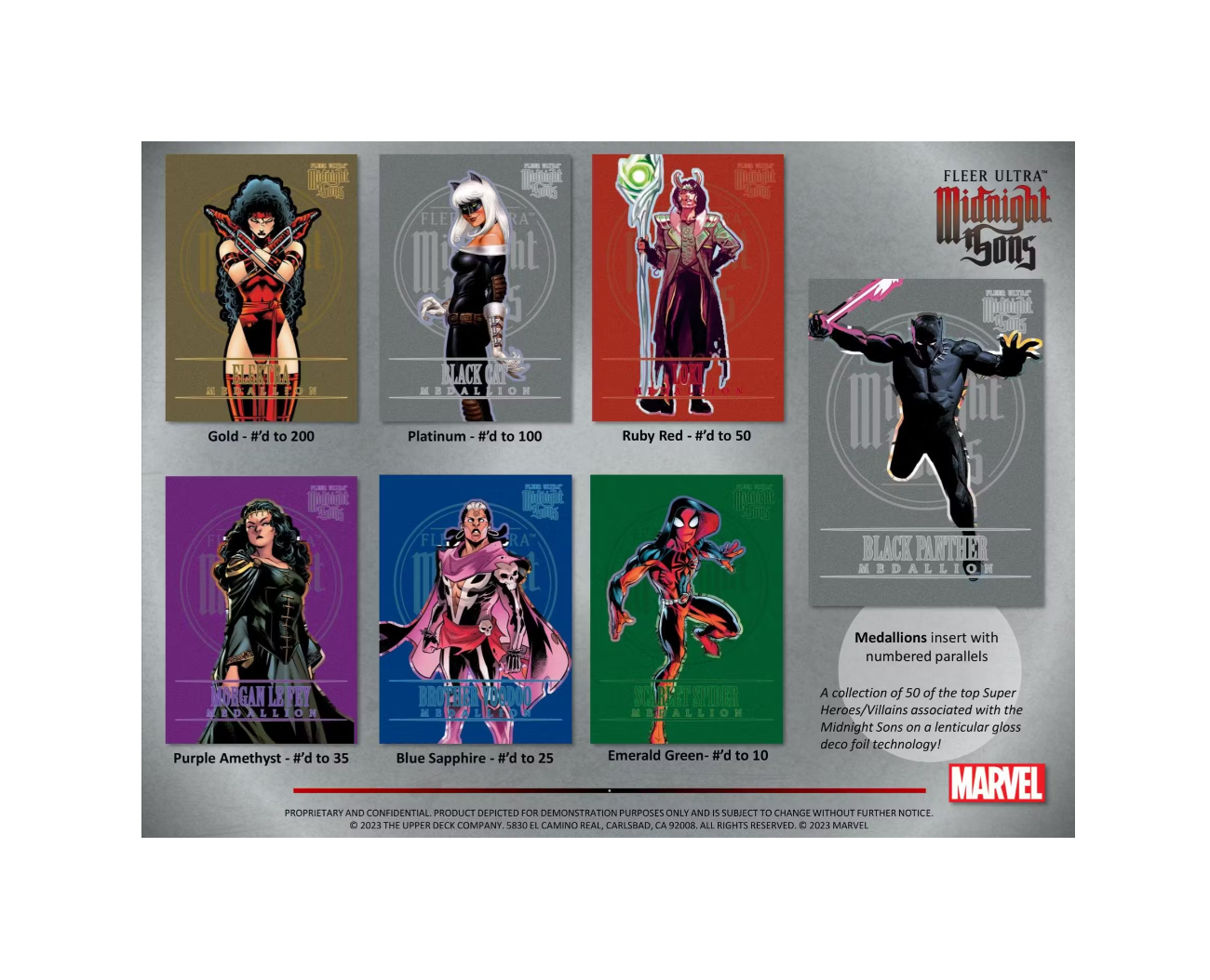 2023 Fleer Ultra Marvel Midnight Sons Hobby 12-Box Case