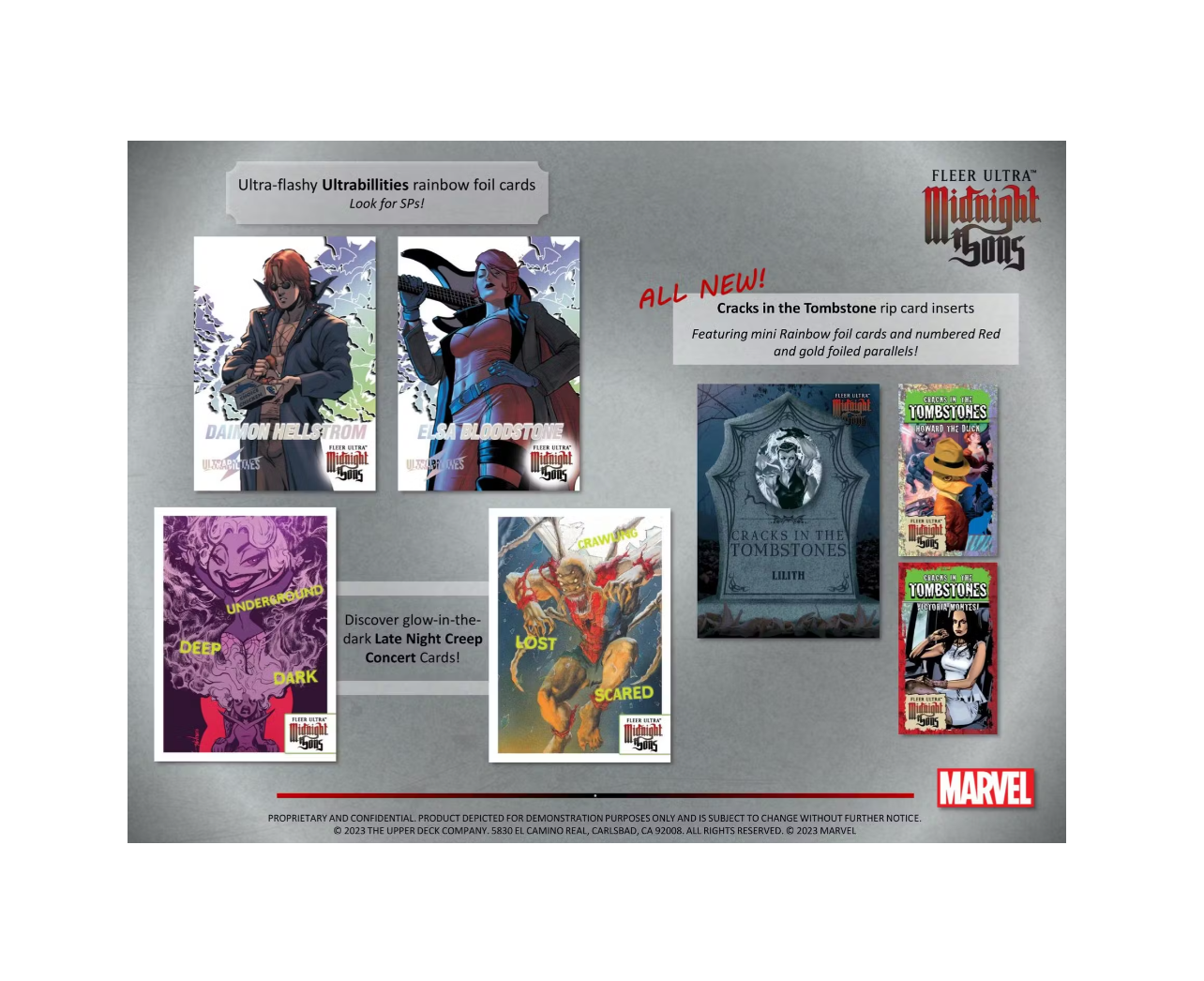2023 Fleer Ultra Marvel Midnight Sons Hobby 12-Box Case