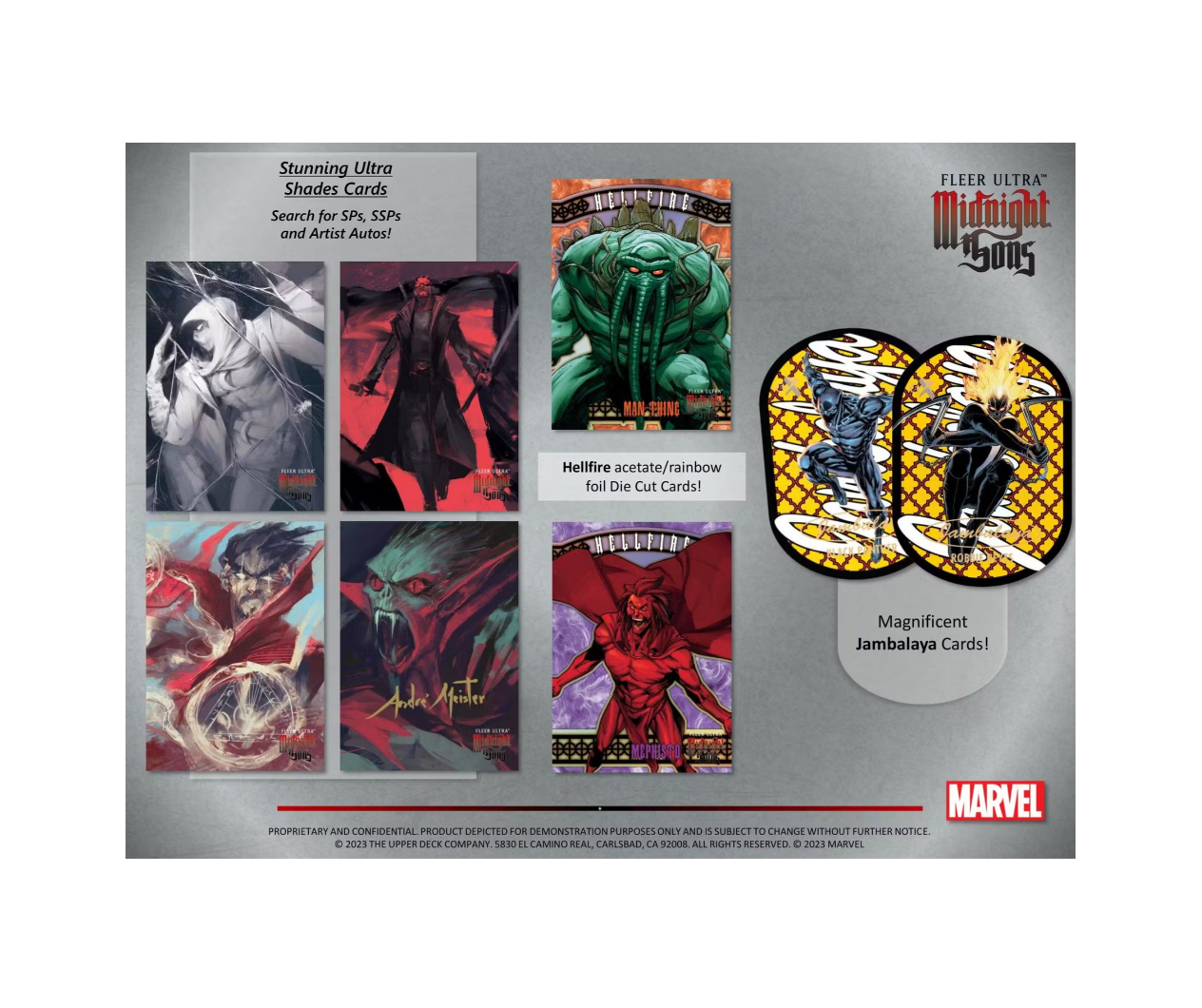 2023 Fleer Ultra Marvel Midnight Sons Hobby 12-Box Case