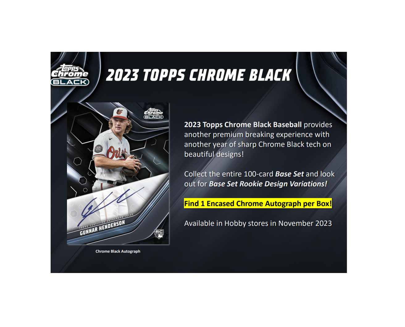 2023 Topps Chrome Black Baseball Hobby Box