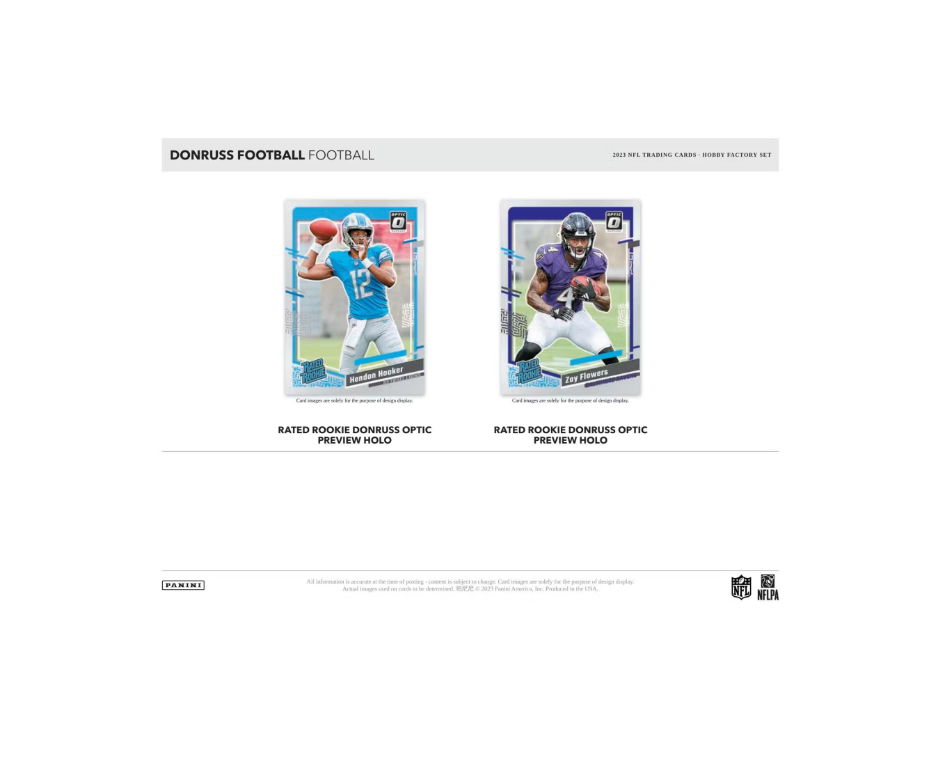 2023 Panini Donruss Football Factory Set